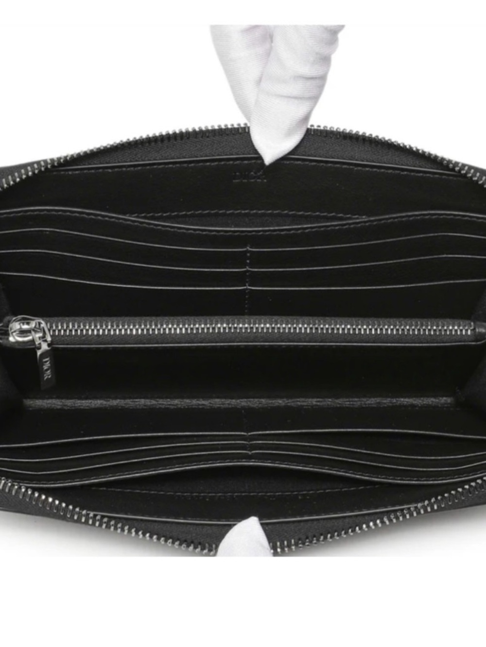 Dior Homme Long Wallet 100% Leather Black Vintage Unisex Fair Preloved ~ $2,000 - Picture 3 of 17